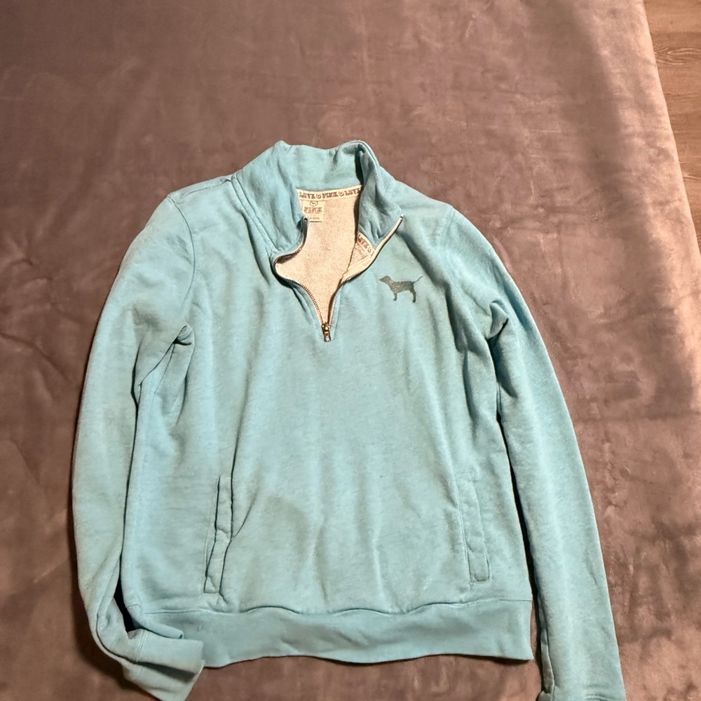 Victoria's Secret Light Blue Zip-Up Sweater